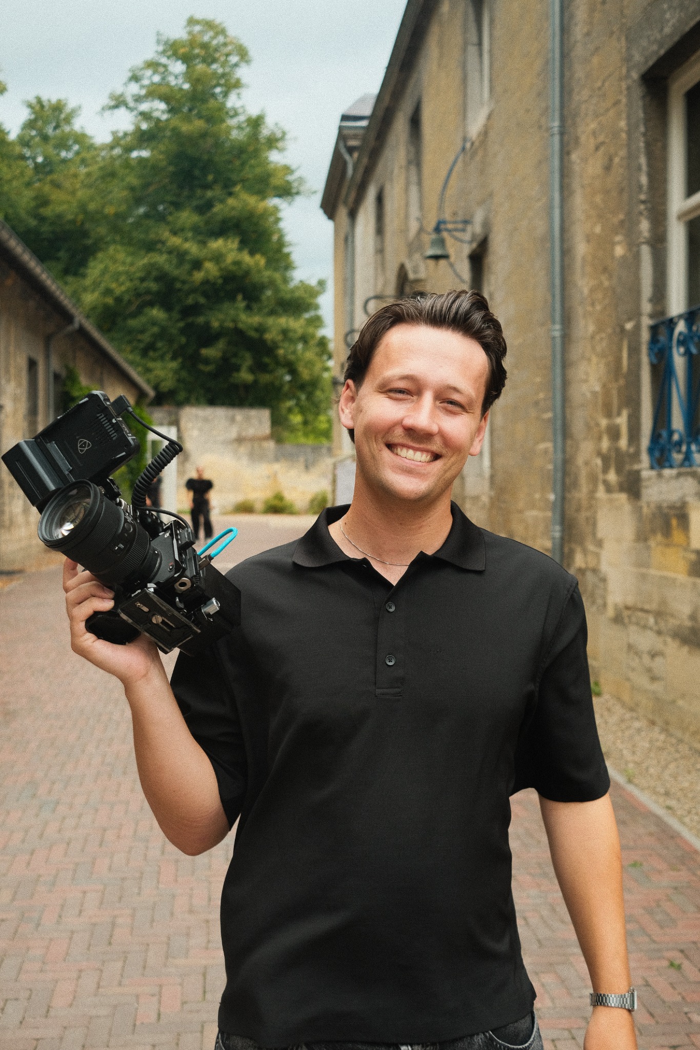 Gijs ter Beek met zijn filmcamera