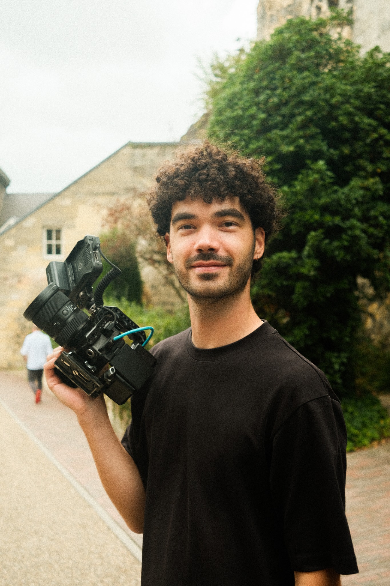 Pepijn Janssen met zijn filmcamera